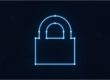 Free padlock neon cybersecurity vector