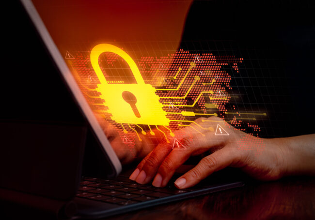 Cybercrime, Internet network security system, global online atta
