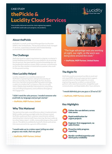 thePickle & Lucidity Cloud Services